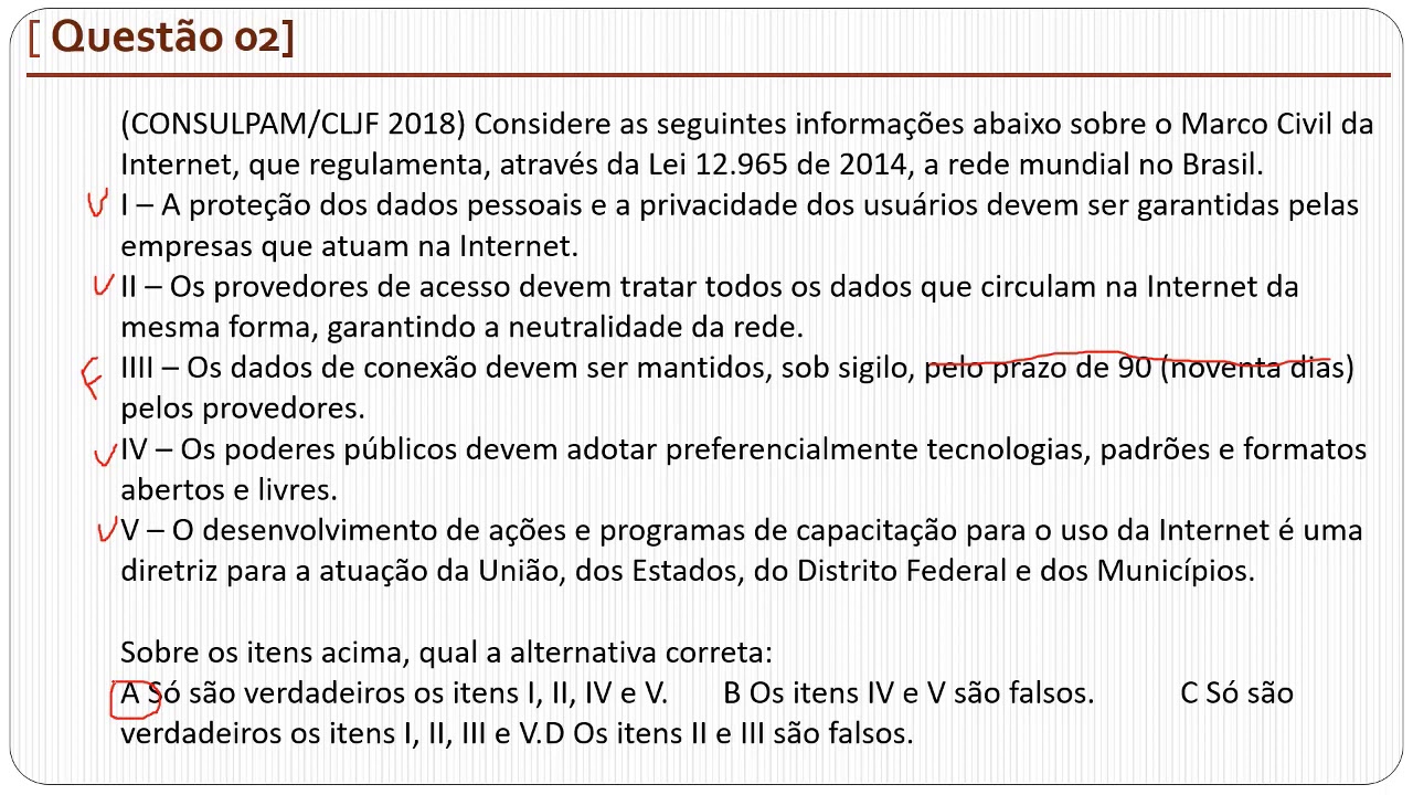 Marco Civil da Internet -  Prof. Walter Cunha