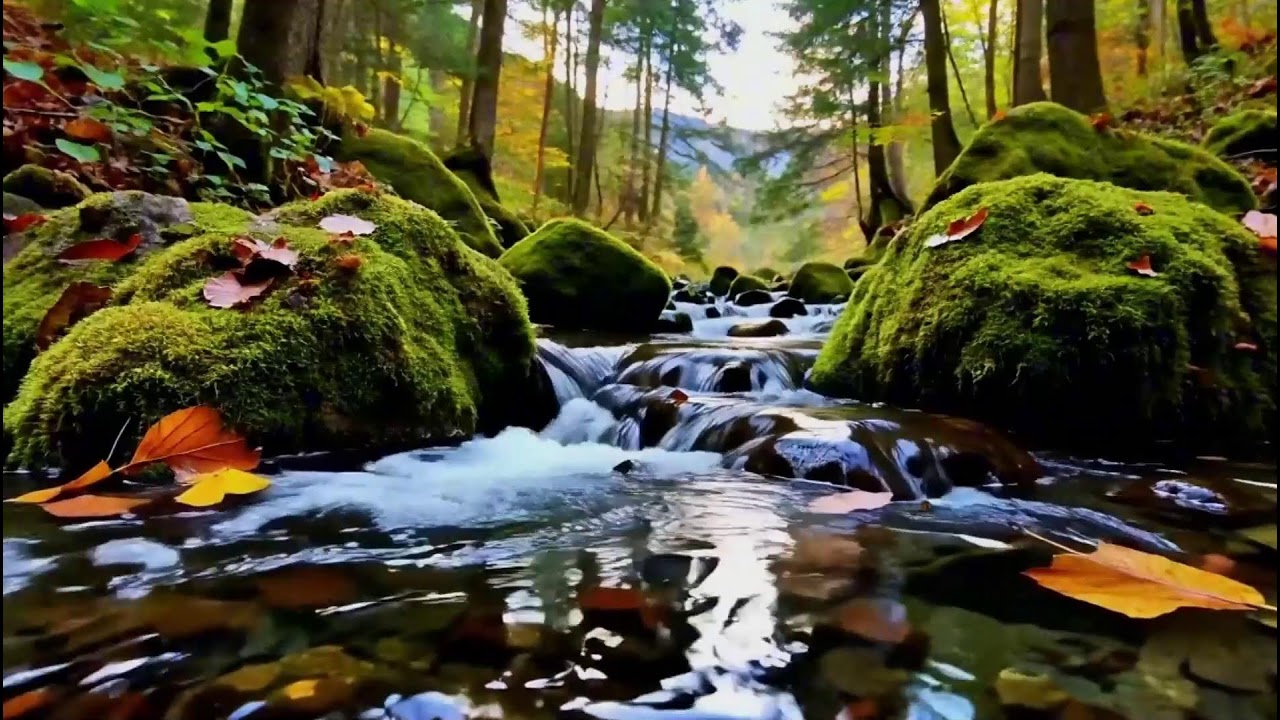 Peaceful Water Stream with Bird Sounds Ambience for Mental Clarity