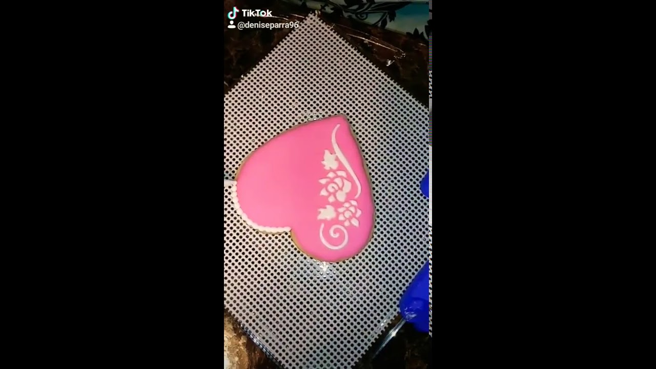 Heart ❤ Sugar cookie with stencil