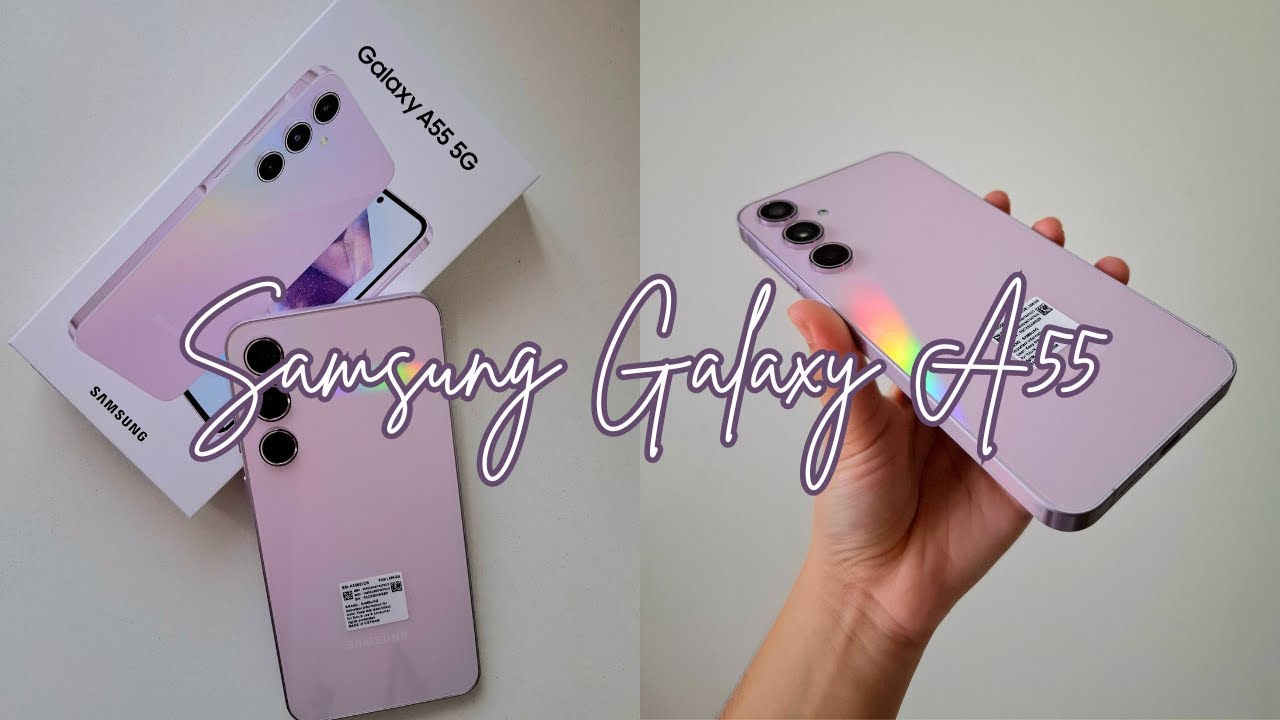 Samsung Galaxy A55 Unboxing (in Awesome Lilac) ┃ accessories + bonus clips