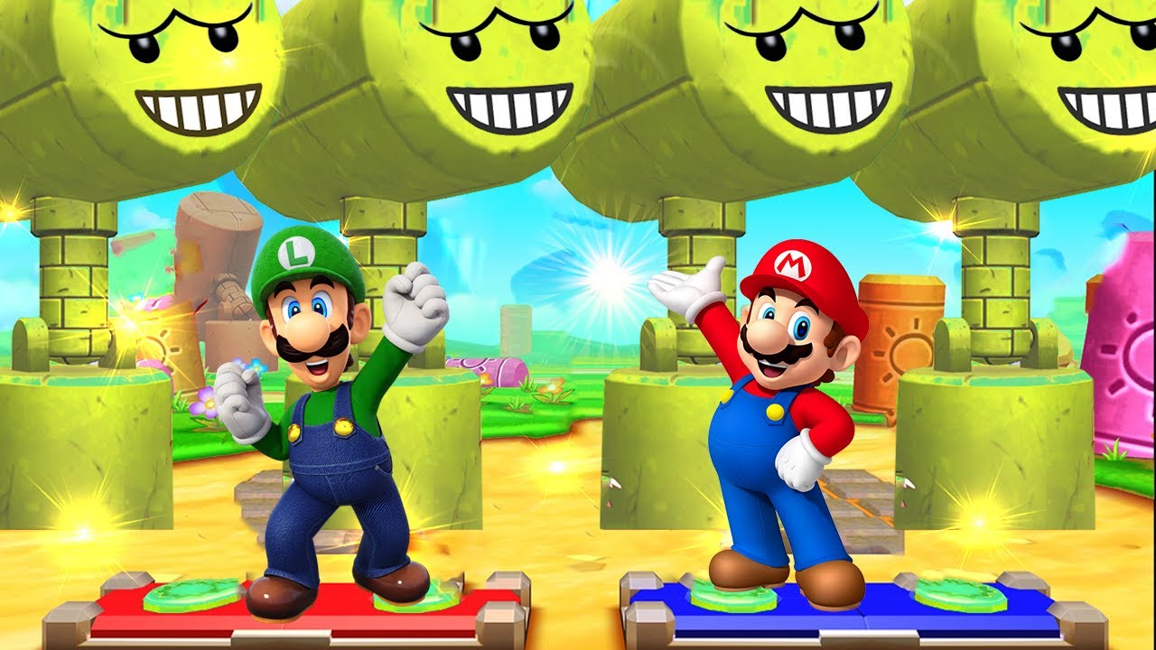 Mario Party 5 - Mariothon Battle 2 vs 2 - Mario and Wario vs Luigi and Waluigi