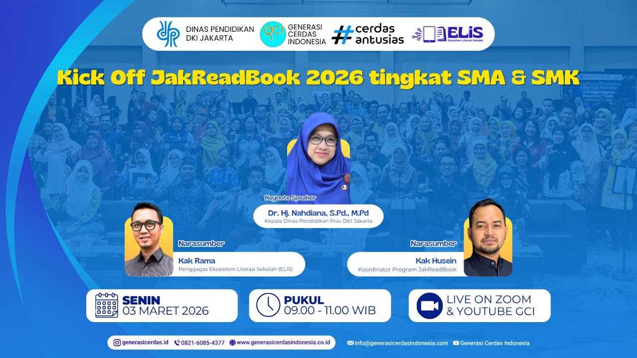 Kick Off JakReadBook 2026 Tingkat SMA dan SMK (Online)