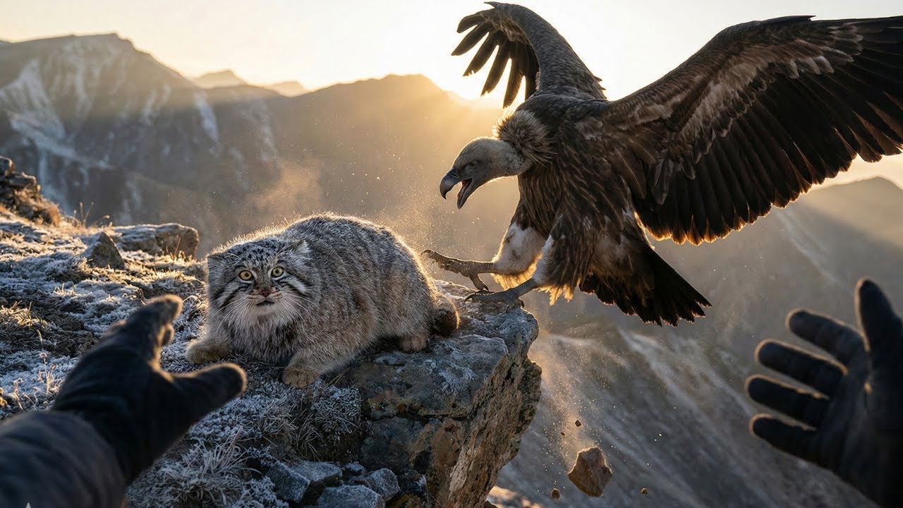 A Vulture Attacked This Pallas’s Cat… What the Rescuer Did Next Will Shock You
