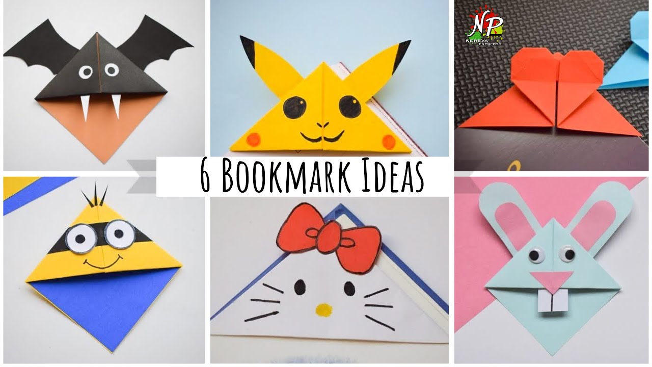 6 Cute Corner Bookmark Ideas | DIY Bookmark Ideas | Easy Page Bookmark