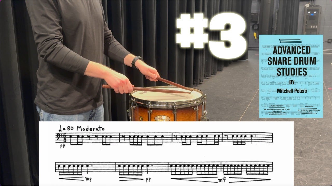 Mitchell Peters #3 | Advanced Snare Drum Studies | Play Along