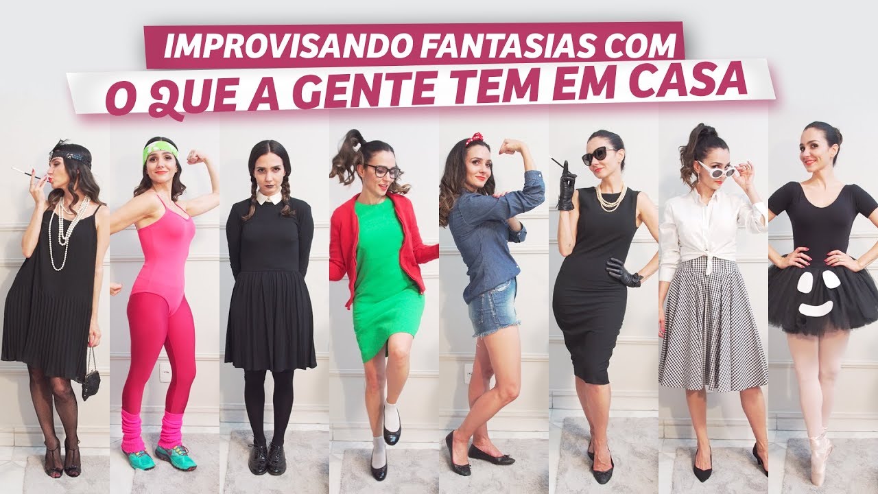 Improvisando FANTASIAS com que a gente tem EM CASA (ou quase)! 🎃 | Anita Bem Criada
