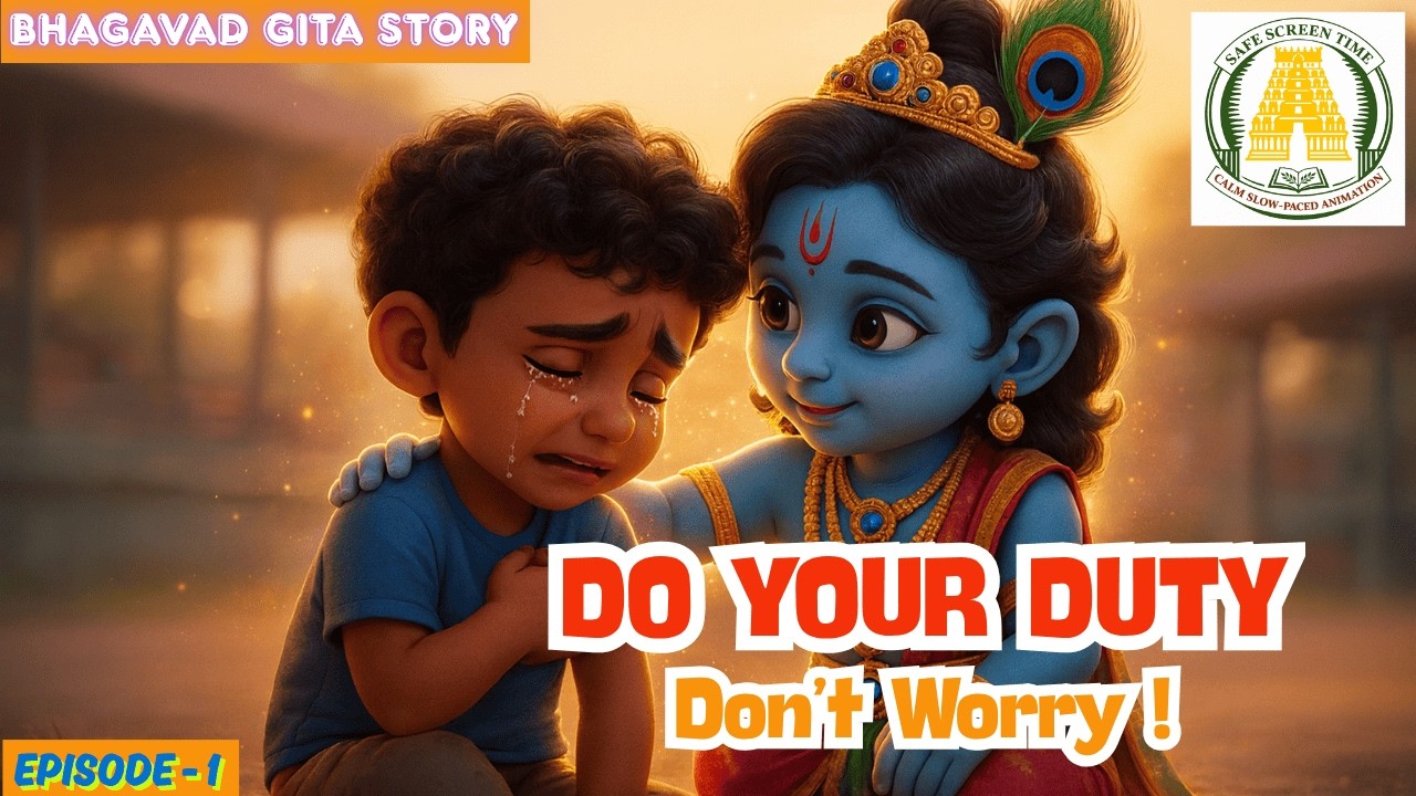 Do Your Best | Bhagavad Gita Stories (Krishna & Arjuna) | Mythology Lesson for Kids and Toddlers