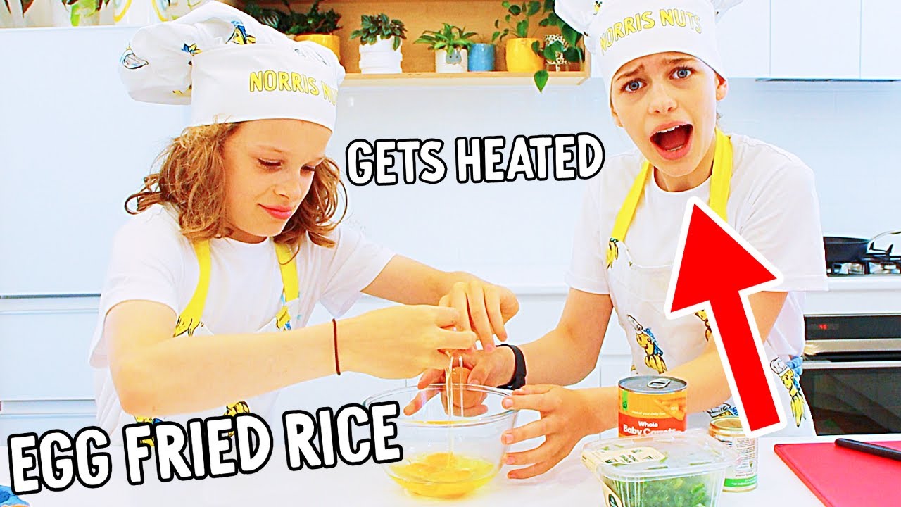 EGG FRIED RICE with SOCKIE AND BIGGY (funny) NORRIS NUTS COOKING