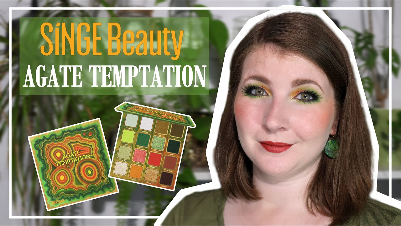 AGATE TEMPTATION 🟢Singe Beauty Eyeshadow Palette | Indie Makeup | Review & Makeup Tutorial | deutsch
