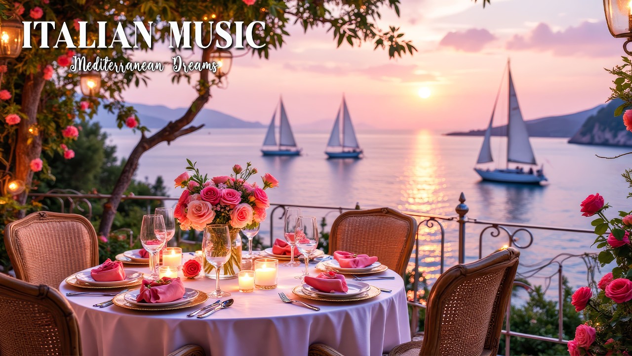 🎶 Italian Vibes & Mediterranean Music 🎶 2+ Hours Scenic Amalfi Coast & Lake Como Views 4K
