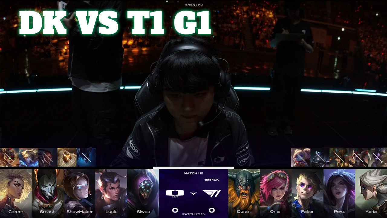 DK vs T1 Game 1 | LCK 2026 Rounds 3-4 Week 12 Day 3 | Dplus Kia vs T1 G1