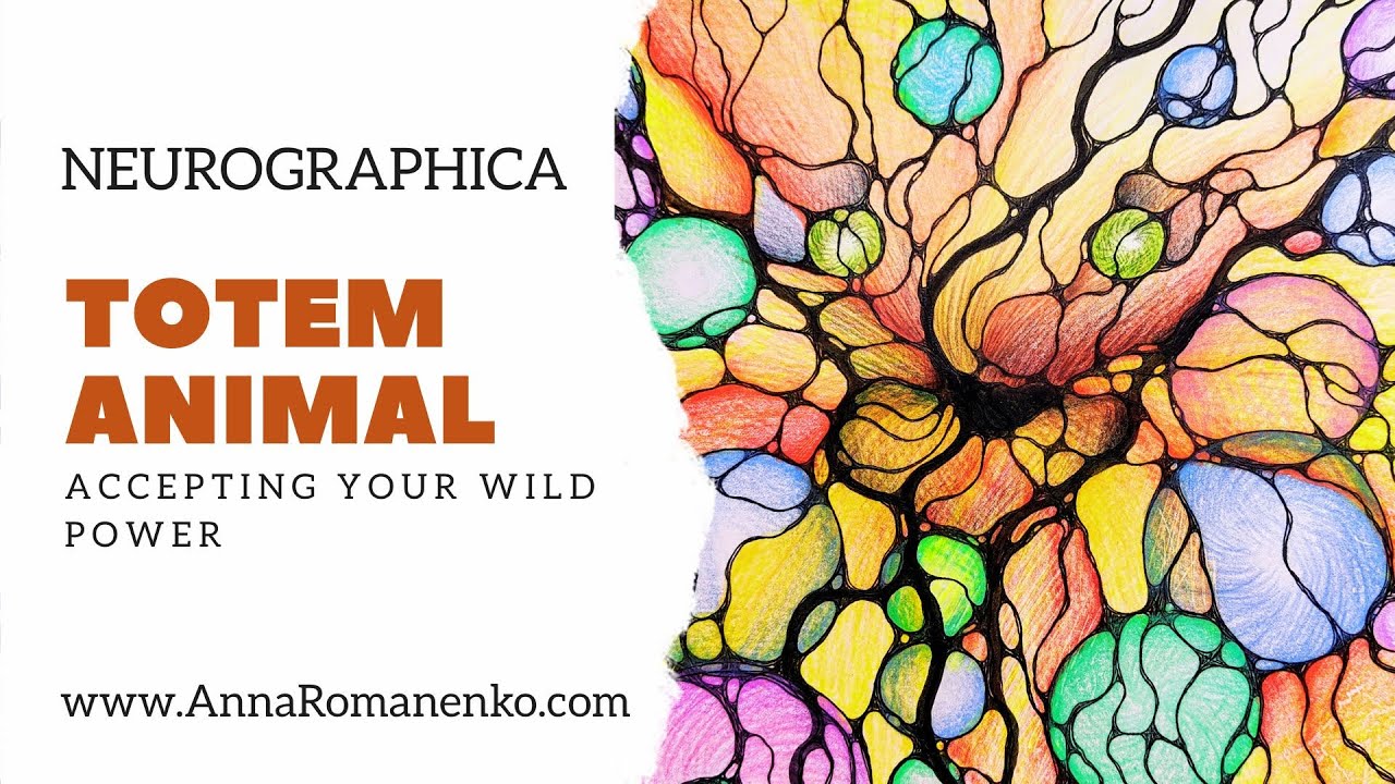 Neurographica class. Totem animals accepting your wild power. Art meditation.