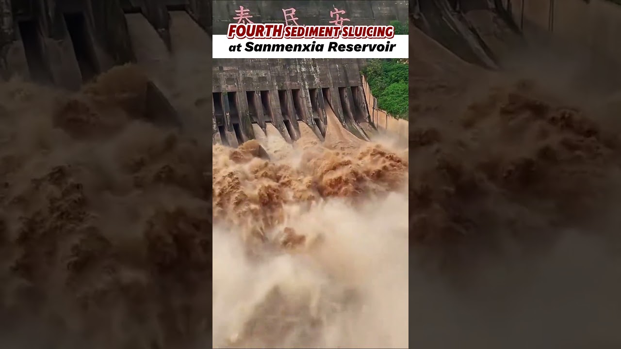 Fourth Sediment Sluicing at Sanmenxia #Reservoir  #BuildChina #river #flood #fundamental #fyp