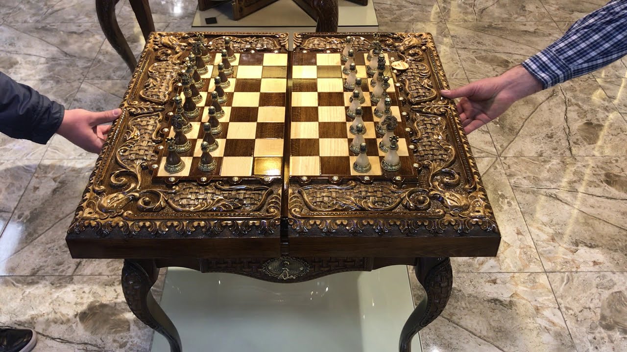 Chess Backgammon with table by Hrachya Ohanyan