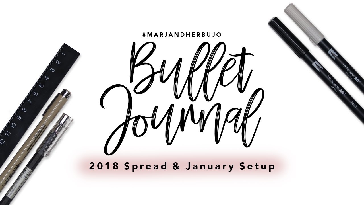 MINIMAL 2018 SETUP & JANUARY SPREAD at #MARJANDHERBUJO | Marj Reyes