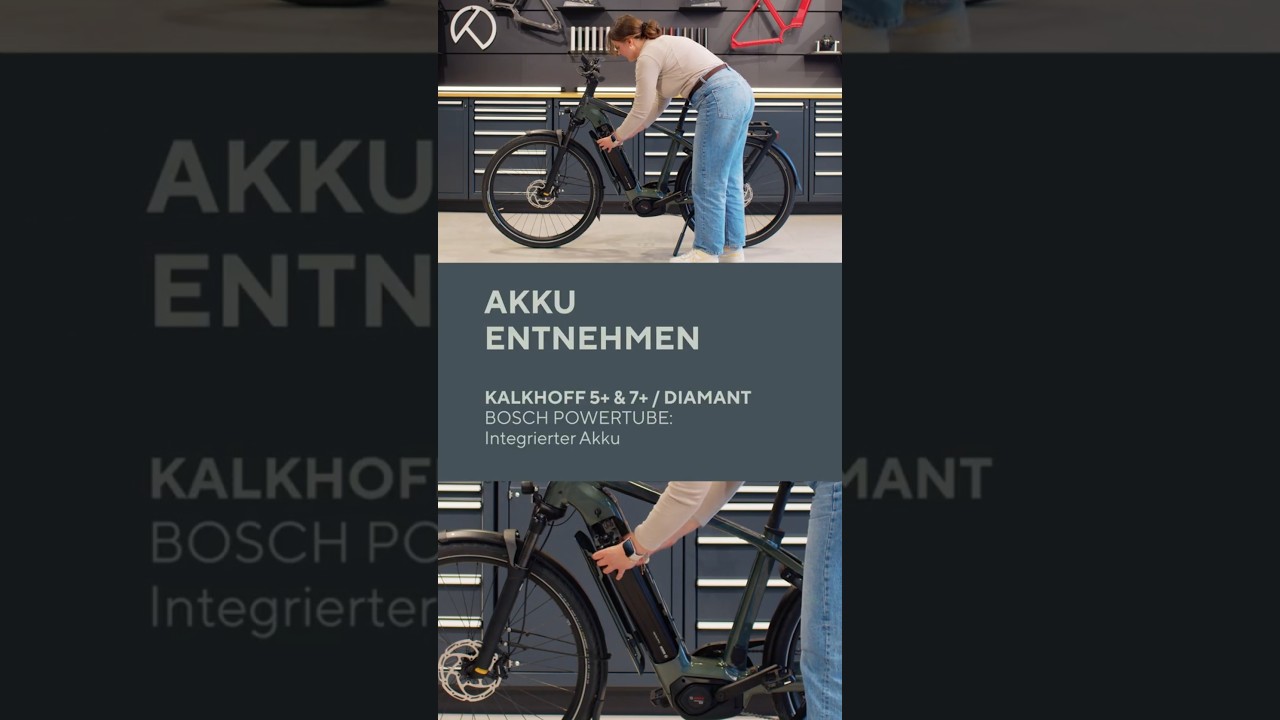 Akku entnehmen (Bosch PowerTube 800Wh) beim Kalkhoff Level 5+ & 7+ mit Diamant-Rahmen 