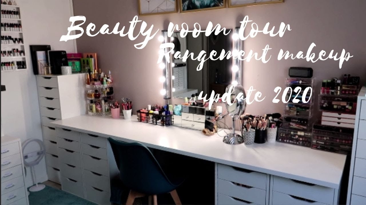 BEAUTY ROOM TOUR + RANGEMENT MAKEUP UPDATE 2020