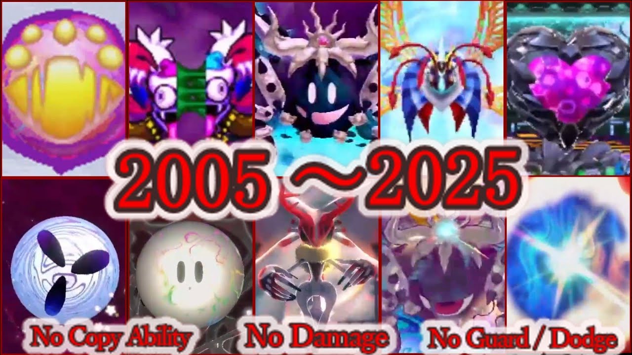 【星のカービィ】2025年版ソウル系ボス -ノーダメすっぴん+αで撃破/Kirby series - All Soul Bosses +α  No Damege No Ability+