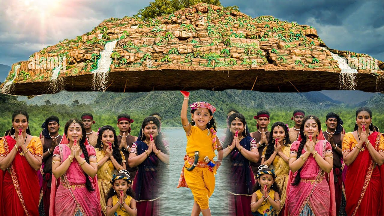 इंद्र के प्रकोप से बचाने को कान्हा ने उठाया वृंदावन पर्वत | यशोमति मैया के नंदलाला | Shree Krishna