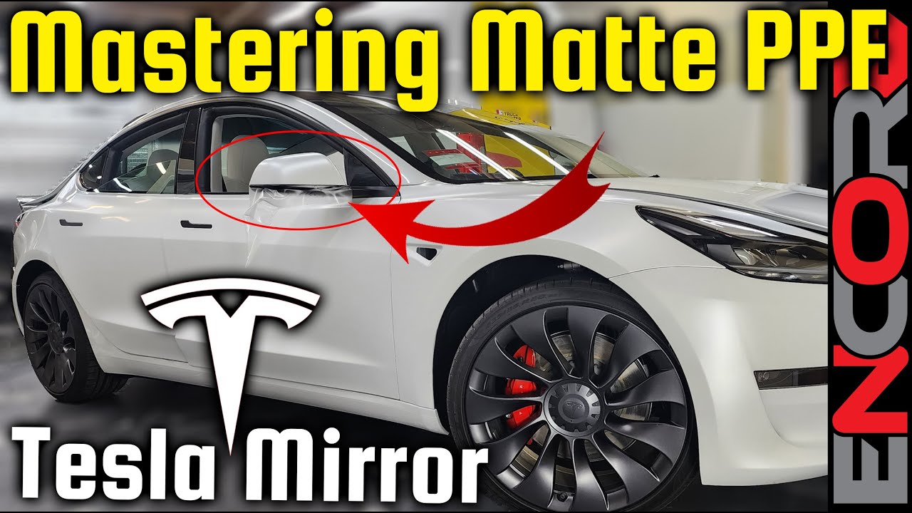 100% Coverage - Matte PPF Mirror Install - Tesla Model 3 Y S X Stealth Paint Protection Film