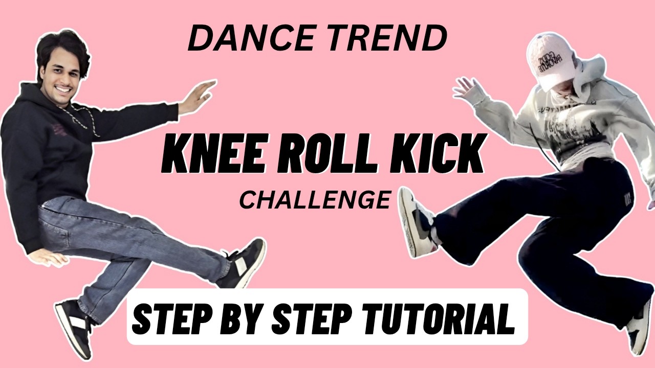 Knee Roll Kick Dance Challenge Tutorial | Step By Step Tutorial
