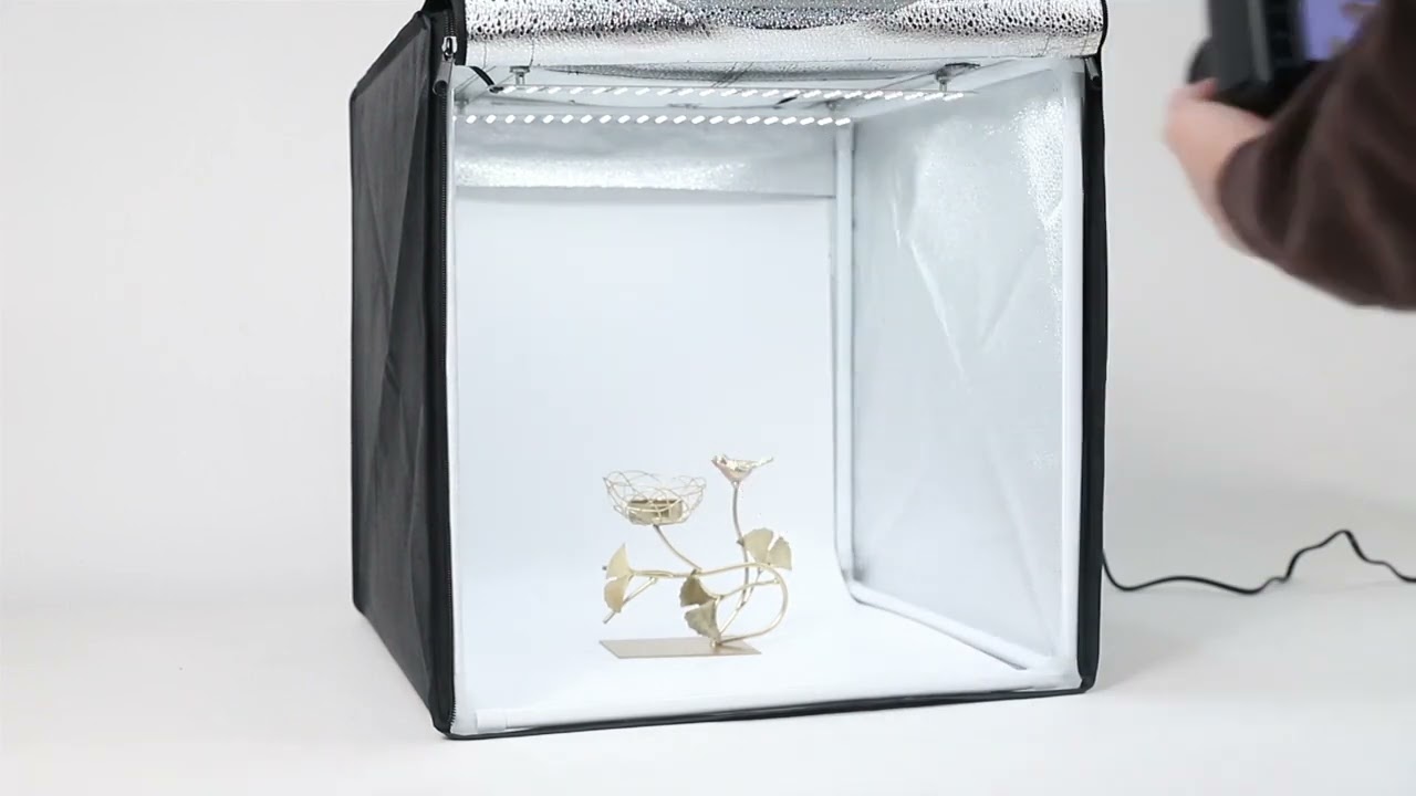 Yorbay Fotobox mit LED Beleuchtung 40x40x40 cm