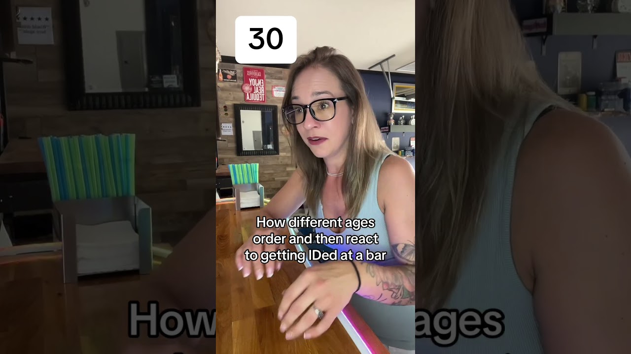 How different ages react to getting IDed at a bar 😂 