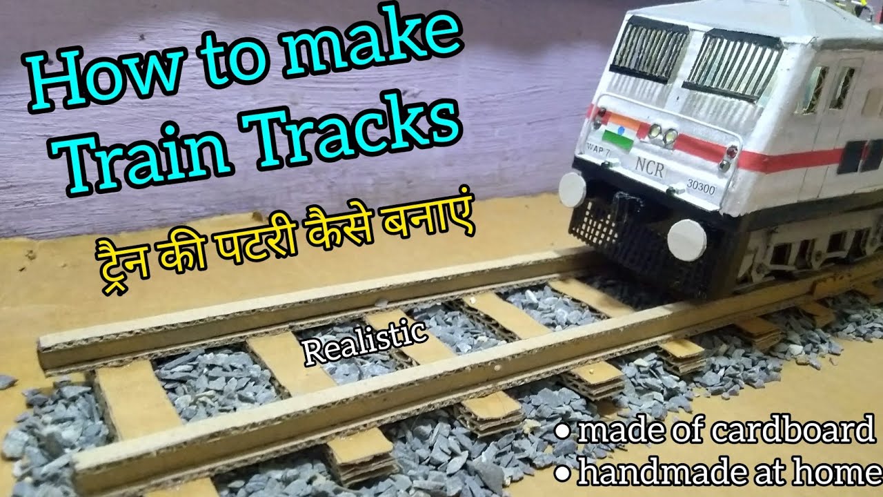 How to make train tracks model at home ● Cardboard realistic tracks HO scale ● #miniaturemodeltrains