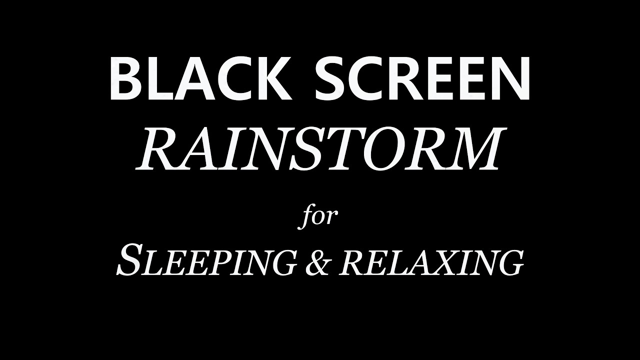 RAINSTORM Sounds for Sleeping and Relaxing | BLACK SCREEN | 4 Hours