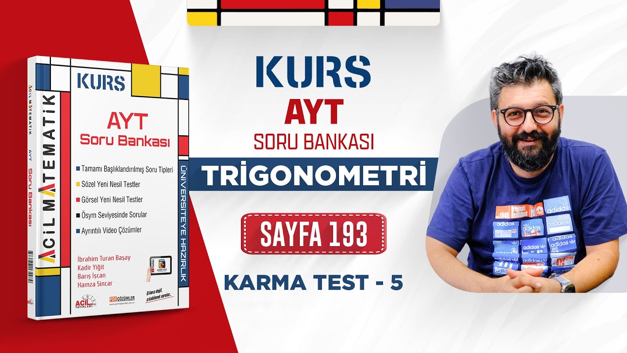 AYT Matematik |Trigonometri| Acil Yayınları 2025 Sayfa 193|Karma Test-5