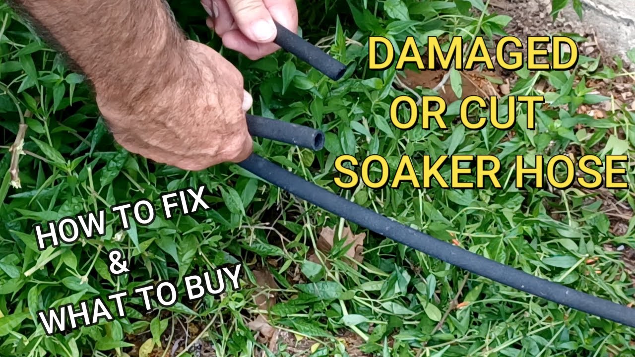 How to repair a cut or damaged garden soaker hose - easy $4.00 fix