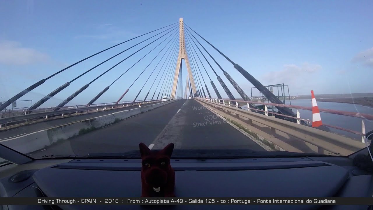589 - From Autopista A-49 - Salida 125 - to Portugal - Ponte Internacional do Guadiana