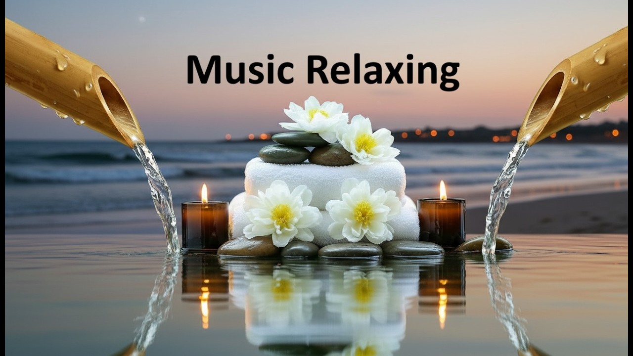 Calming Music for Sleep  Bamboo Water Sounds, Healing Piano Music, Deep Sleep, Spa & Massage Music