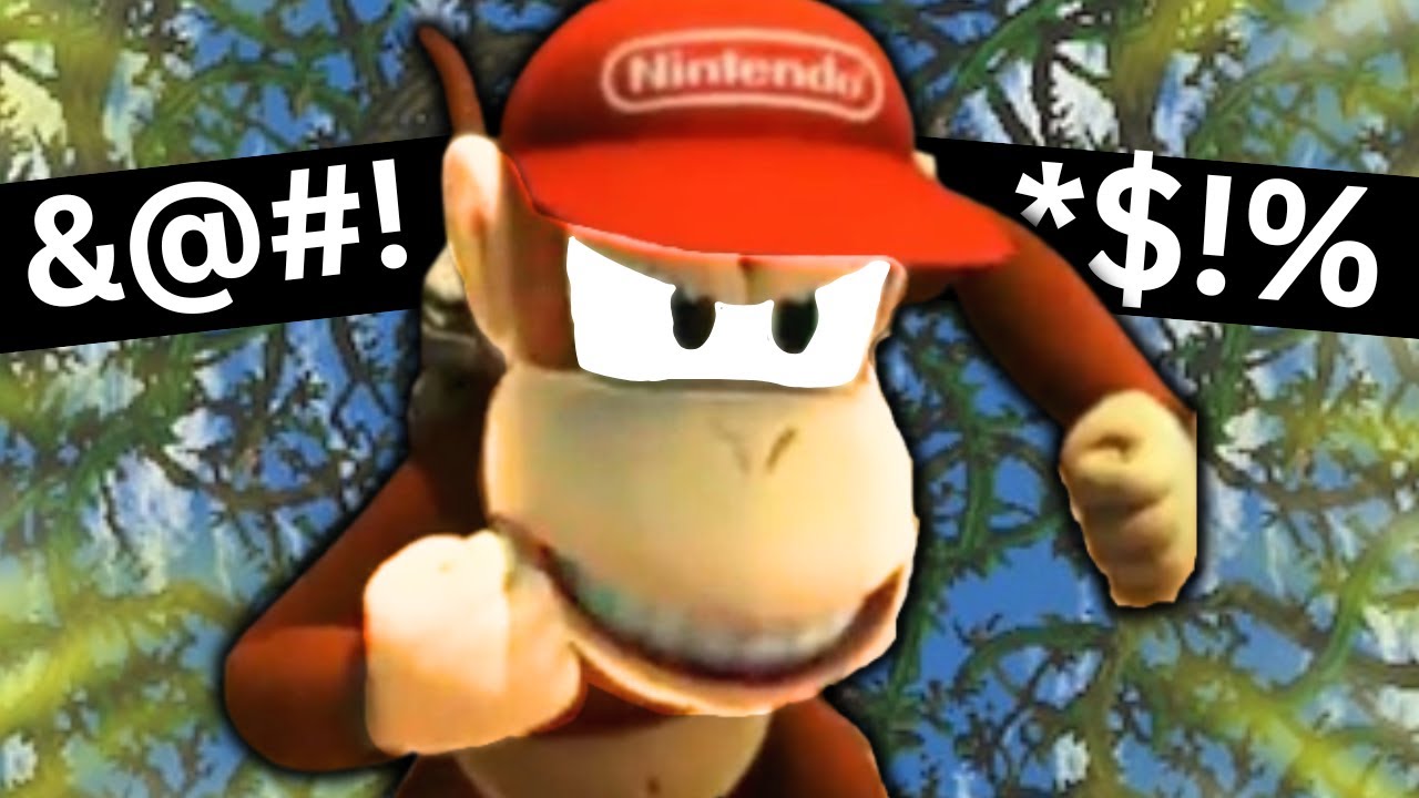 trying to beat the hardest Donkey Kong Country game got me censored