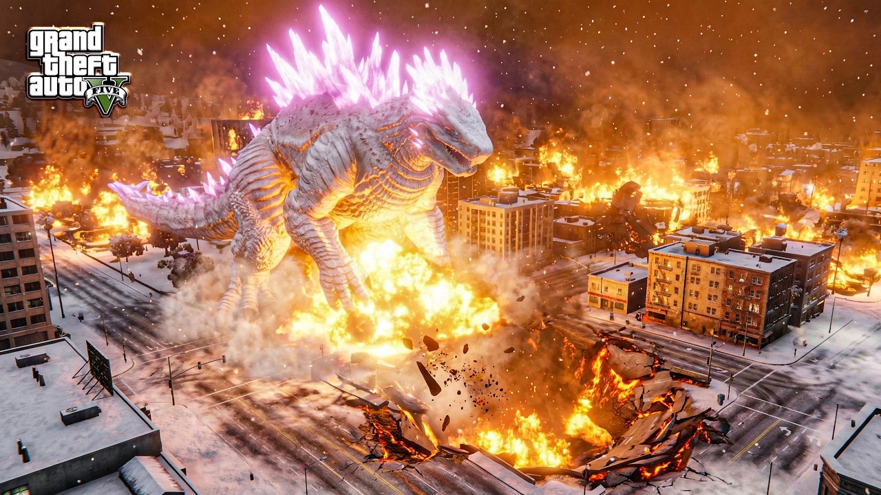 GTA 5 - Titanus Shimo 2024 v2 Attack The City | GODZILLA X KONG THE NEW EMPIRE 2024