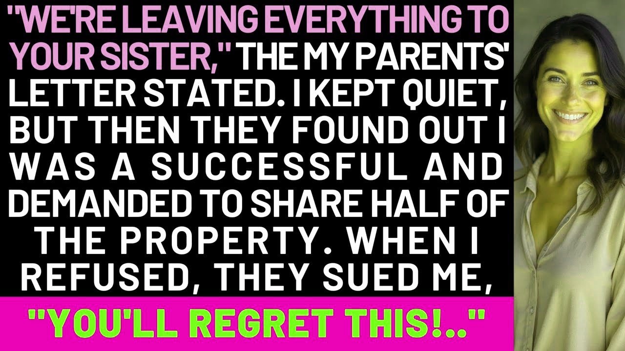 We're Leaving Everything To Your Sister,  The My Parents' Letter Stated  I Kept Quiet, But Then