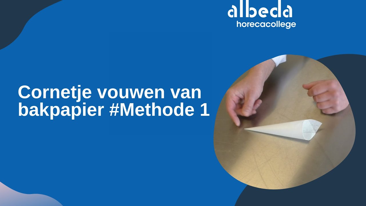 Cornetje vouwen van bakpapier #Methode 1