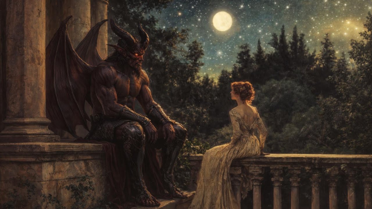 She Sat With a Demon Under the Moon 🌕 | Dark Fantasy Music Ambience