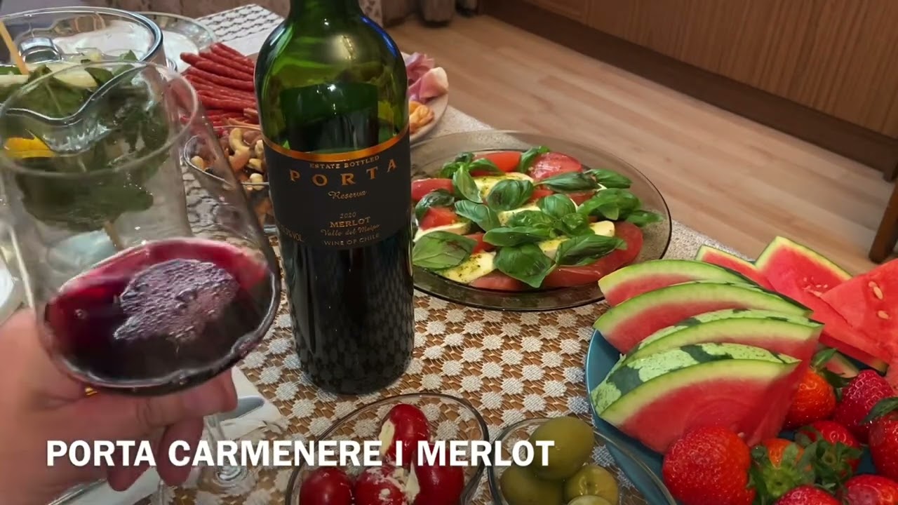 Pijemy chilijskie wina PORTA MERLOT I CARMENERE 2020 