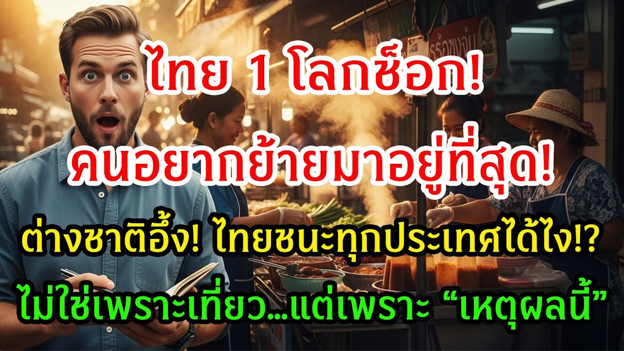 ช็อกโลก! ไทยแซงทุกชาติขึ้นที่ 1 “ประเทศที่คนอยากมาอยู่ที่สุด” — เหตุผลจริงทำต่างชาติอึ้ง!