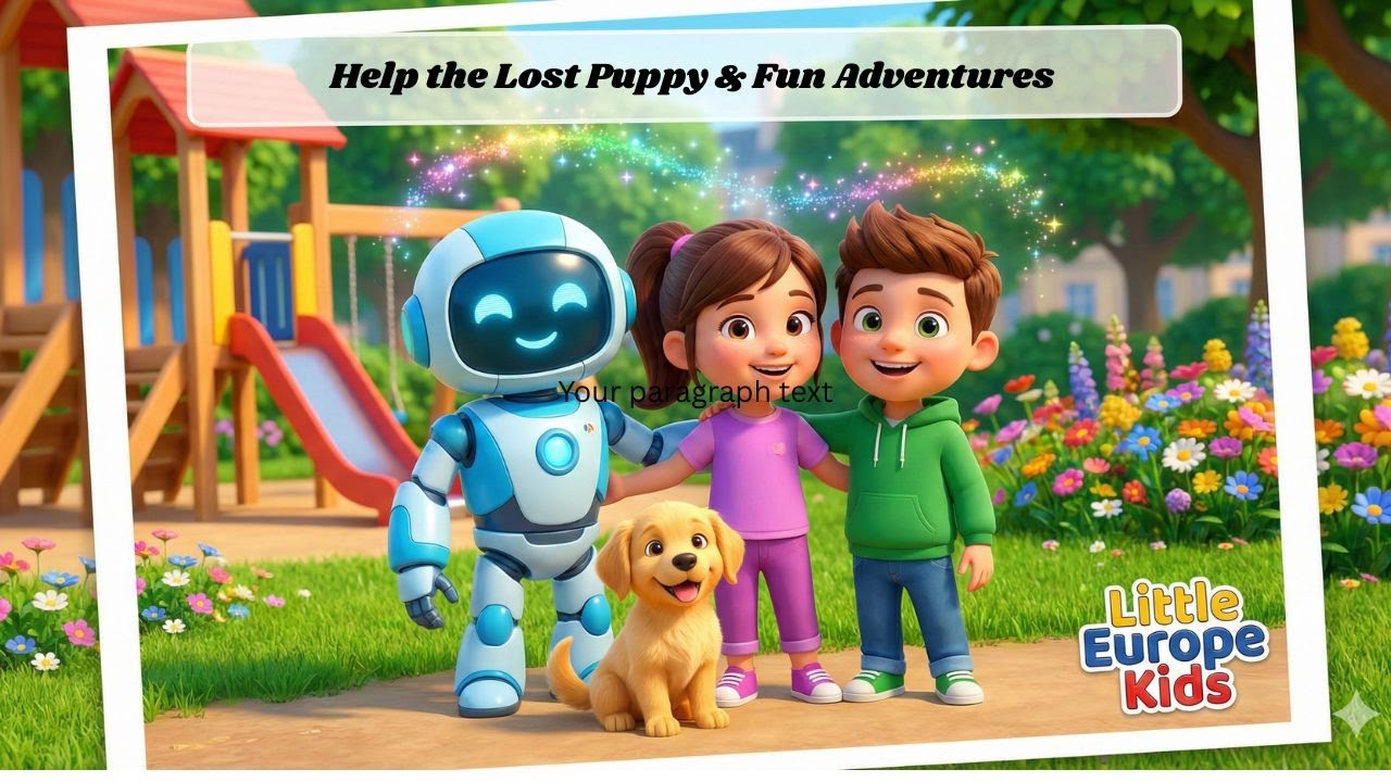 Help the Lost Puppy & Fun Adventures | 5-Min Kids 3D Cartoon | Little Europe Kids