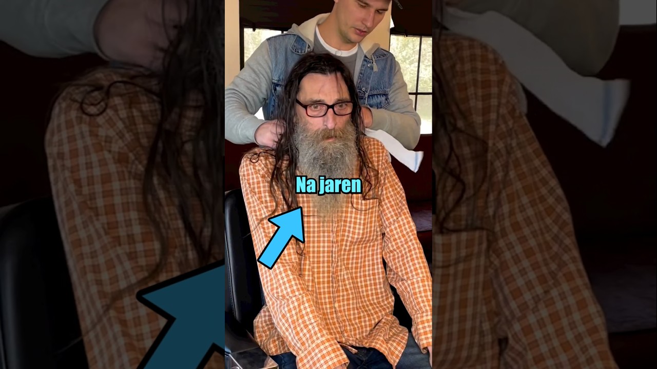 Kapper geeft dakloze man gratis make-over en herstelt zijn zelfvertrouwen ❤️