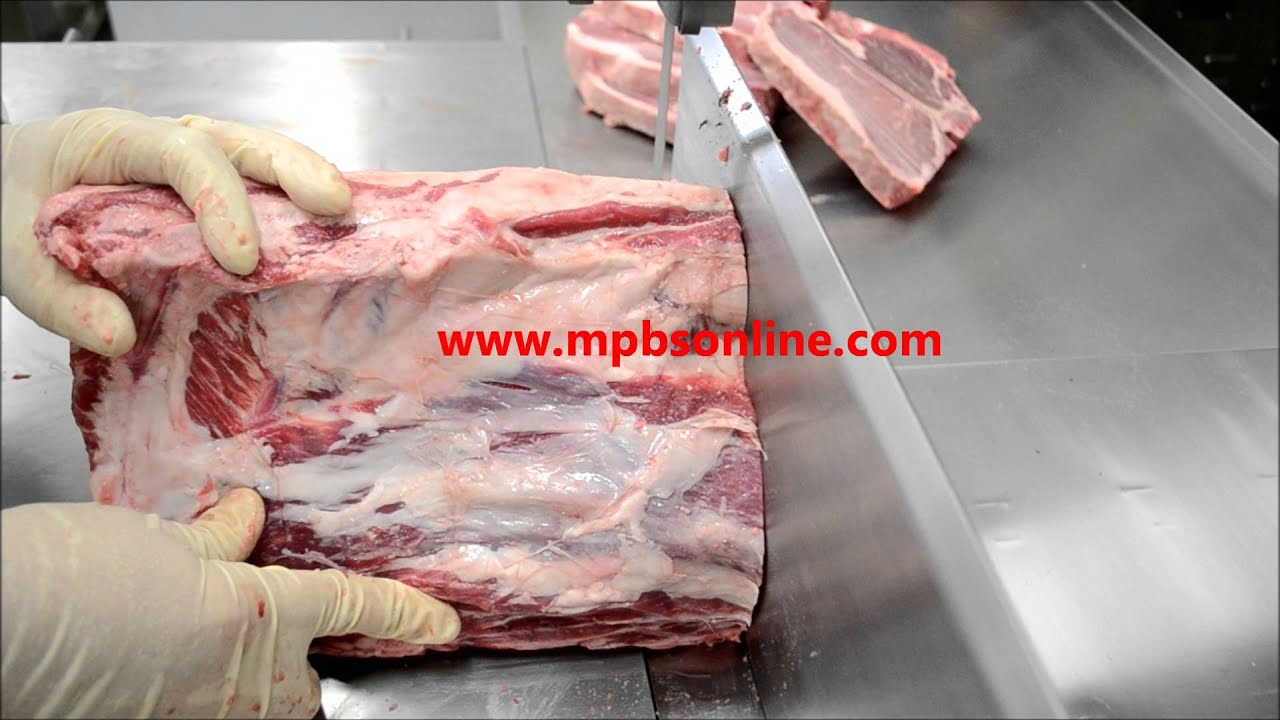 Butcher Boy SS20 Right Hand Meat Band Saw Bone In Beef Loin Demo   323 268 8514