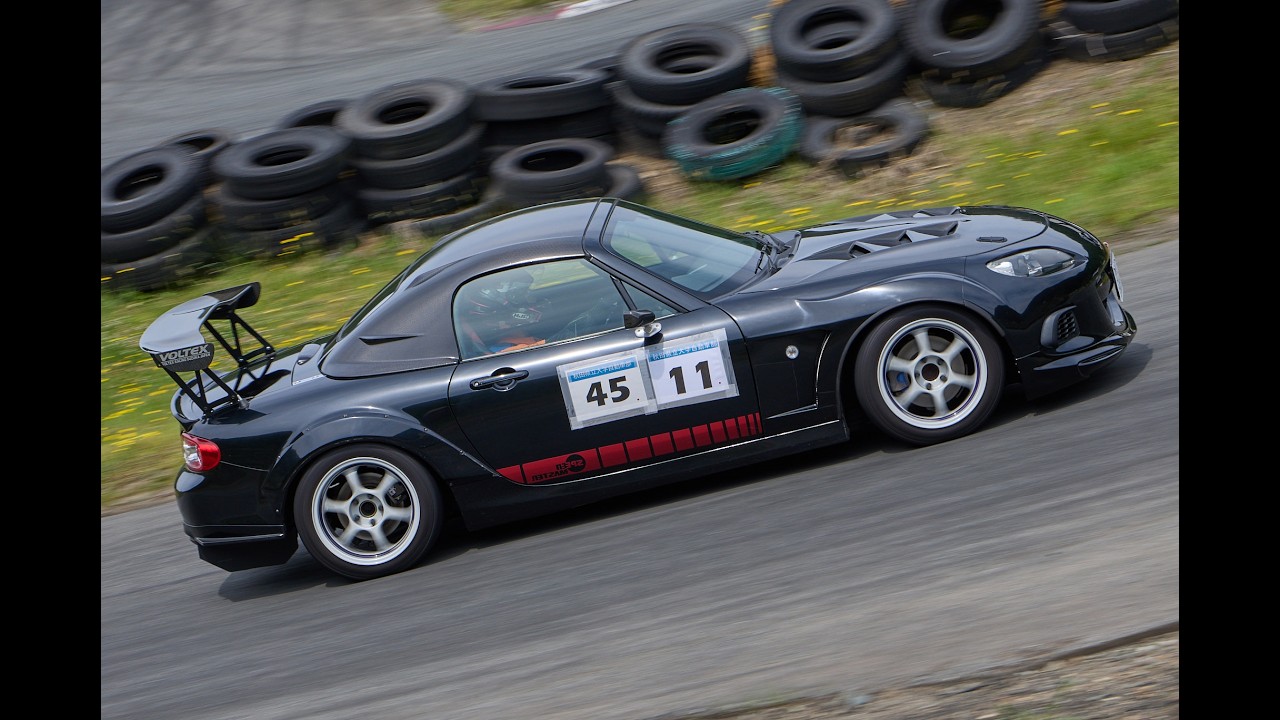 2025 東北学生自動車連盟ジムカーナ 新協和カートランド 秋田県立大戦 オープンクラス 1本目 マツダロードスター 黒nc3(借り物)