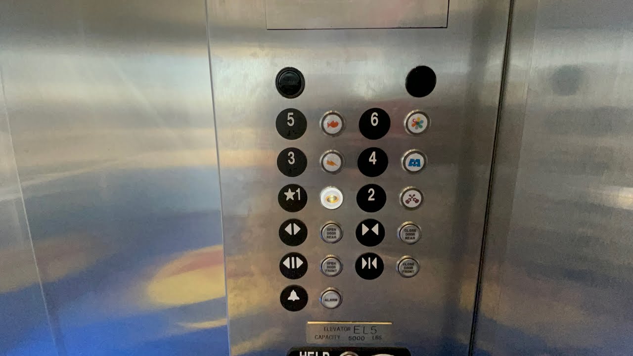 ThyssenKrupp Traction Elevators at Pixar Pals Parking Structure, Anaheim CA