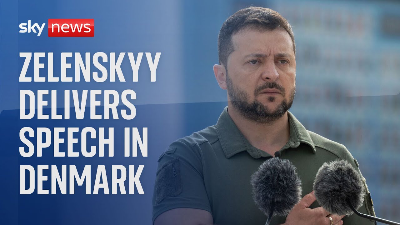 Zelenskyy delivers speech in Denmark