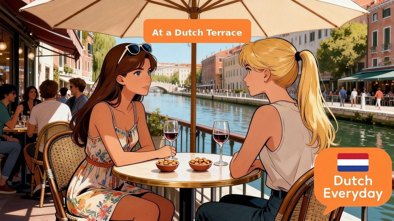 At a Dutch Terrace – Dutch Conversation Practice (A2)