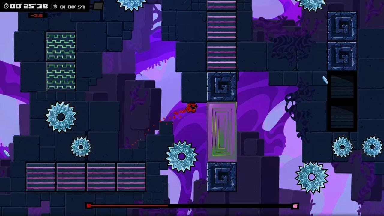 Super Meat Boy Forever | The Other Side Light World | No Death Run PS5 Dilation Boy Trophy