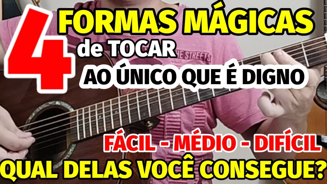🎸A arte da rearmonização! 4 formas LINDAS de TOCAR AO ÚNICO QUE É DIGNO no VIOLÃO! Qual vc consegue?