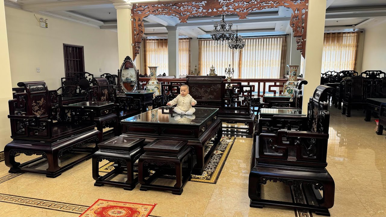 Bộ ghế sơn thuỷ gỗ trắc ta phiên bản giới hạn